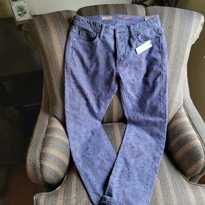 Pilcro Boyfriend Slim printed designed jeans 26 NWT